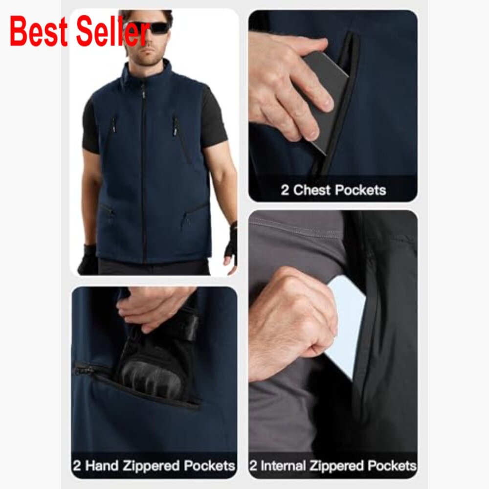 Men's Lightweight Windproof Reversible Sleeveless… - image 6